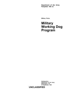 Military Police: Military Working Dog Program (Army Regulation 190-12)